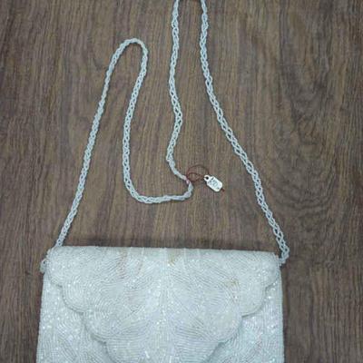 CIP041 - White Sequined Purse