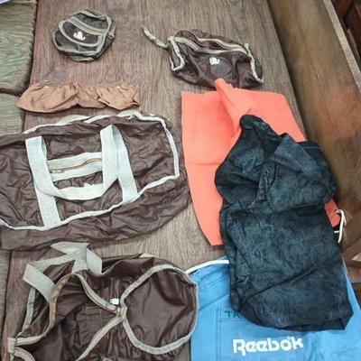 CIP058 - Lot of Small Duffel Bags with Picture of Chinese Junk (ship) with letters, "TC" 
