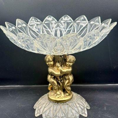 Rococo Style Cherub Pedestal Bowl
