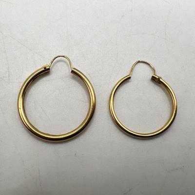 14 Karat Gold Hoops

