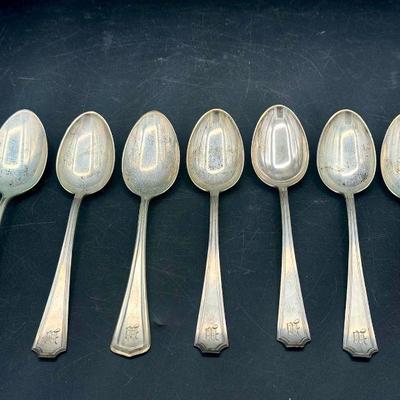(4) William B. Durgin Co & (3) Rogers Lunt & Bowlen Sterling Silver Spoons
(4) spoons are stamped with a "D" for...
