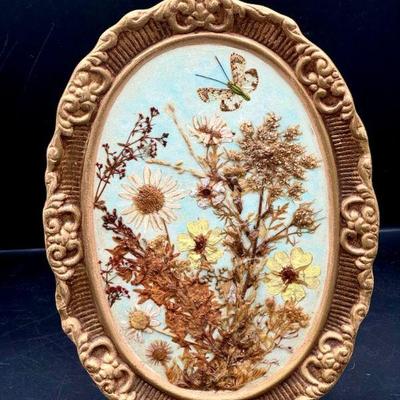 Signed 1974 Vintage Flower Decor
