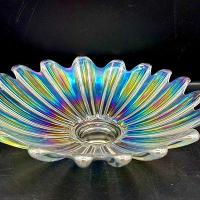 Federal Carnival Glass Iridescent Flower Bowl
