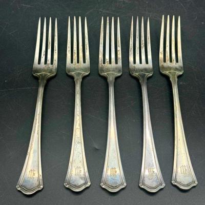 (5) R Wallace & Sons Sterling Silver Forks

