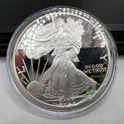 2000-P American Eagle 1oz Fine Silver Dollar Walking Liberty Proof Coin
