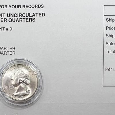 1946-S & 1947-S Brilliant Uncirculated Washington Quarters
