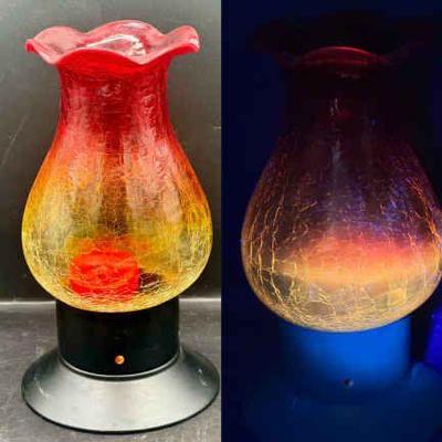 Amberina Crackle Glass
