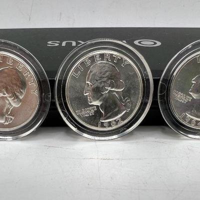 (3) 1960’s Brilliant Uncirculated Silver Quarters
