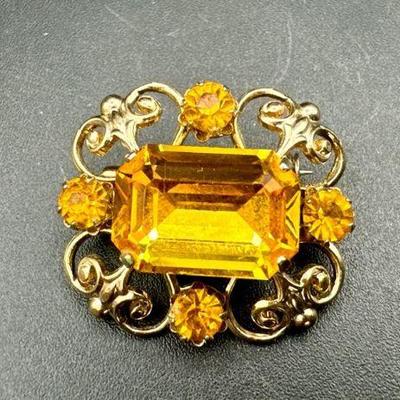 Vintage Signed Corocraft Brooch

