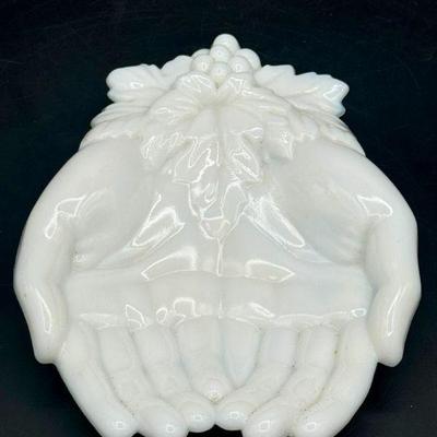 Vintage Westmoreland Milk Glass Hands Trinket Dish
