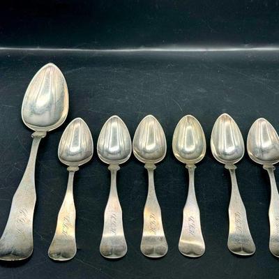 (7) Coin Silver Spoons EH Buckland & Co
