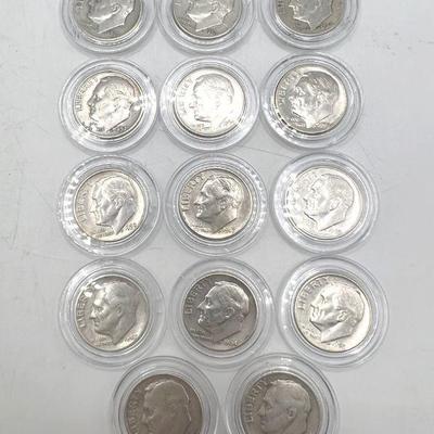 (14) Silver Roosevelt Dimes
