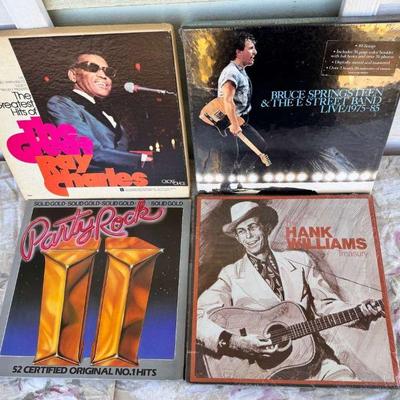 (4) Musical Box Sets
The Bruce Springsteen box set is three cassette tapes and box appears unopened and plastic not torn. Also includes -...