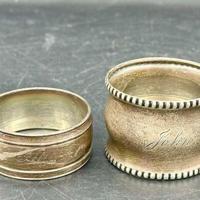(2) Sterling Silver Napkin Rings
