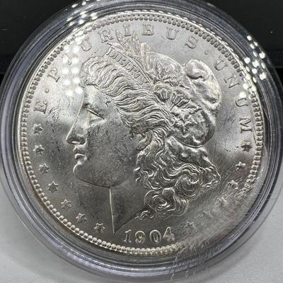 1904 Morgan Silver Dollar Coin

