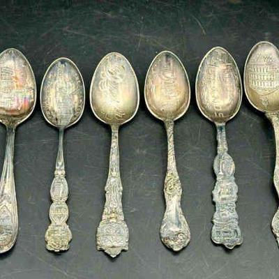 (6) Sterling Silver Collectible Spoons
