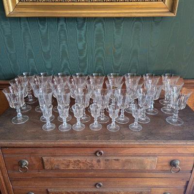 Italian Lead Crystal Glassware Set of 25