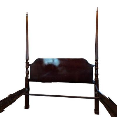 Lot #128 - Vintage Bombay Company Queen Size Wooden Bed Frame with Spindle Posts
