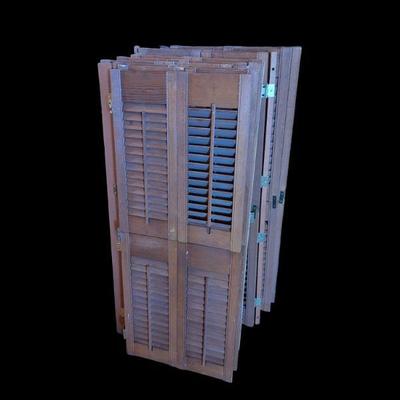 Lot #138 - Lot of 8 Wood Bi-Fold Shutters