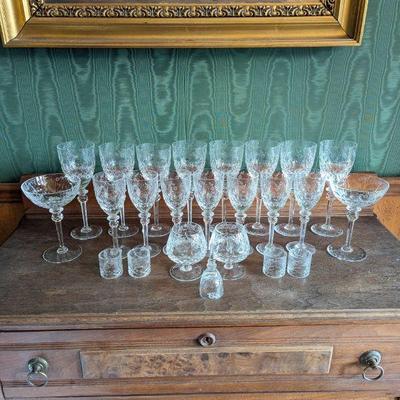 Gallia Rogaska Glassware Elegant Crystal Glassware Lot