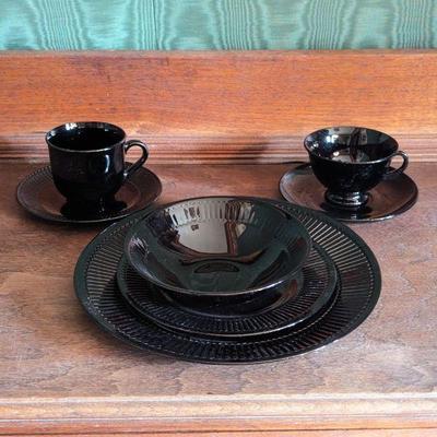 Martha Stewart Black Dinnerware Set
