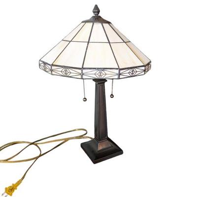 Lot #109 -  Tiffany Style Stained Glass Table Lamp