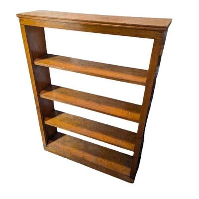 Lot #117 - Antique Wooden 4-Shelf Bookcase
