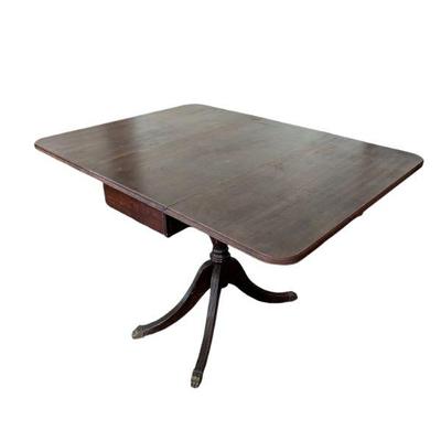 Lot #88 - Antique Drop Leaf Table with Claw Feet