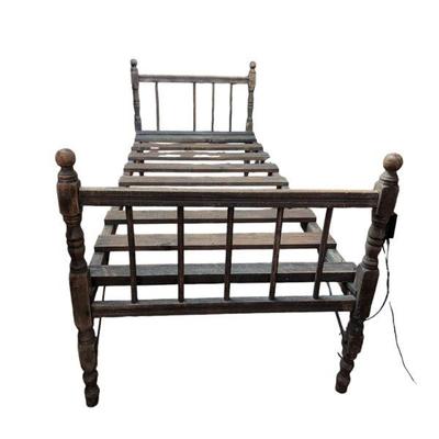 Lot #134 - Antique Folding Wooden Bed Frame
