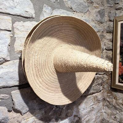 Lot #124 - Two Large Decorative Straw Hats