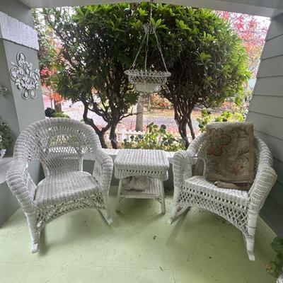 Wicker patio furniture
