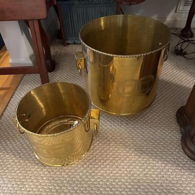 Vintage brass planters