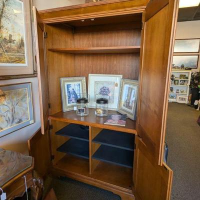 Large Beautiful Solid Maple Versatile Storage for any purpose.  Cabinet by Hooker Furniture, has Built-In Electrical Supply. :))