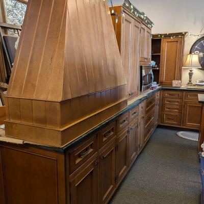 Kitchen Measures apprx 13' Long x 11-14' Wide (depending on Aisle Width)