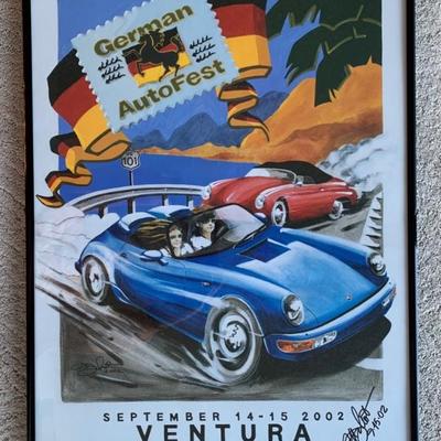 Ventura CA German Autofest Poster - Artist Signed