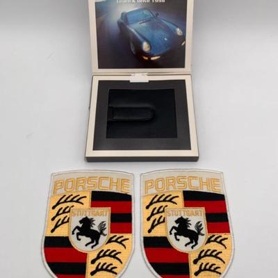 Porsche Logo Patches/Leather CD Case