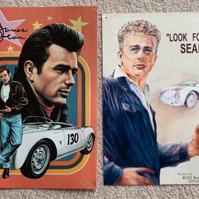 James Dean Metal Sign Duo
