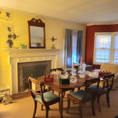 dining room set Gorham crystal