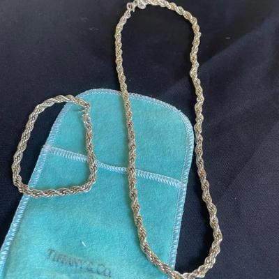 Tiffany sterling rope necklace & bracelet