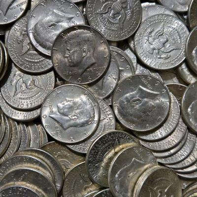 8 Pounds of 1964 Kennedy Half Dollars