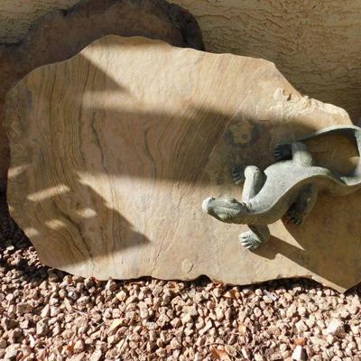 This piece is a fountain, the bottom piece is behind this one. Huge.