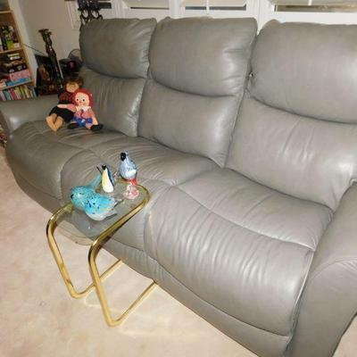 La-Z-Boy full leather electric reclining sofa, like new