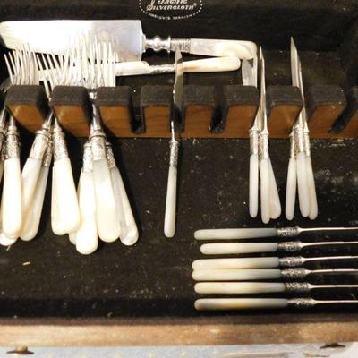 Sterling handles and mother of pearl