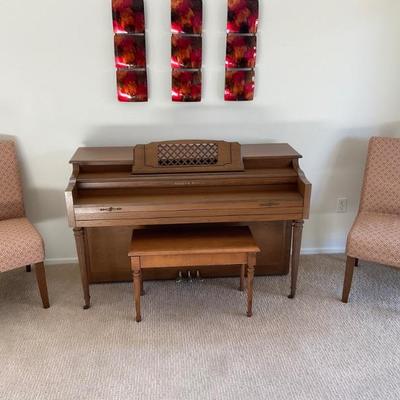 No piano.  Just chairs and wall art