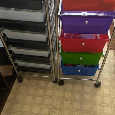 Sale Photo Thumbnail #130: Crafting storage, rolling racks