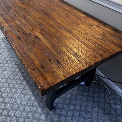 Bring farmhouse style to your home with this INK+IVY Lancaster Dining Table.

PRODUCT FEATURES
Rivet detail
Metal finished wood leg
For...