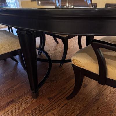 9 piece Henrendon Barbara Barry Design Diamond Pattern Oval Dining Room set