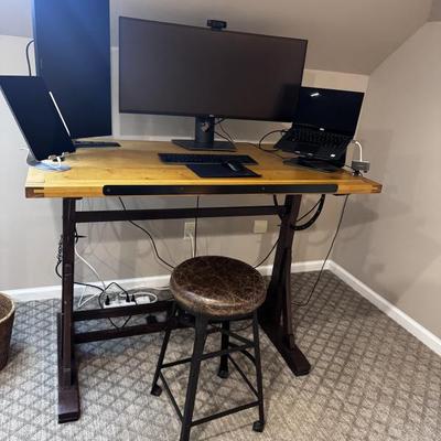 Restoration Hardware 1920s Style French Drafting Table 52"W X 34"D X 39"H