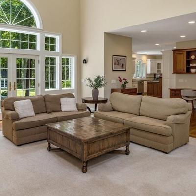 Henderson Couches set your living room up for nights of conversation. Two available.