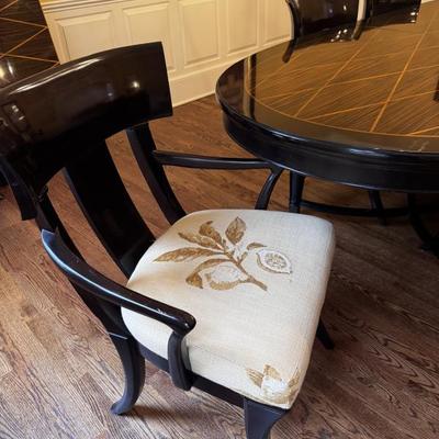 9 piece Henrendon Barbara Barry Design Diamond Pattern Oval Dining Room set